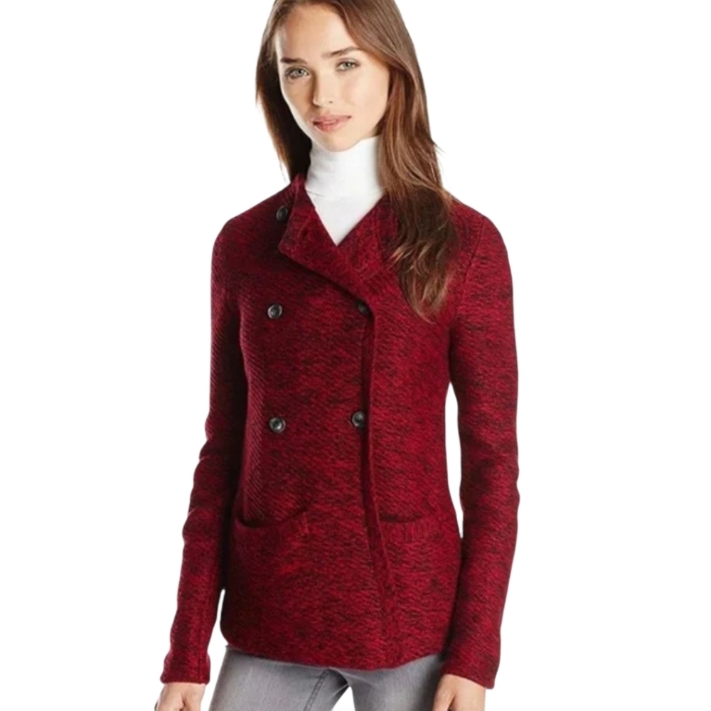 Lucky Brand Red & Black Cardigan Sweater Size XS‎